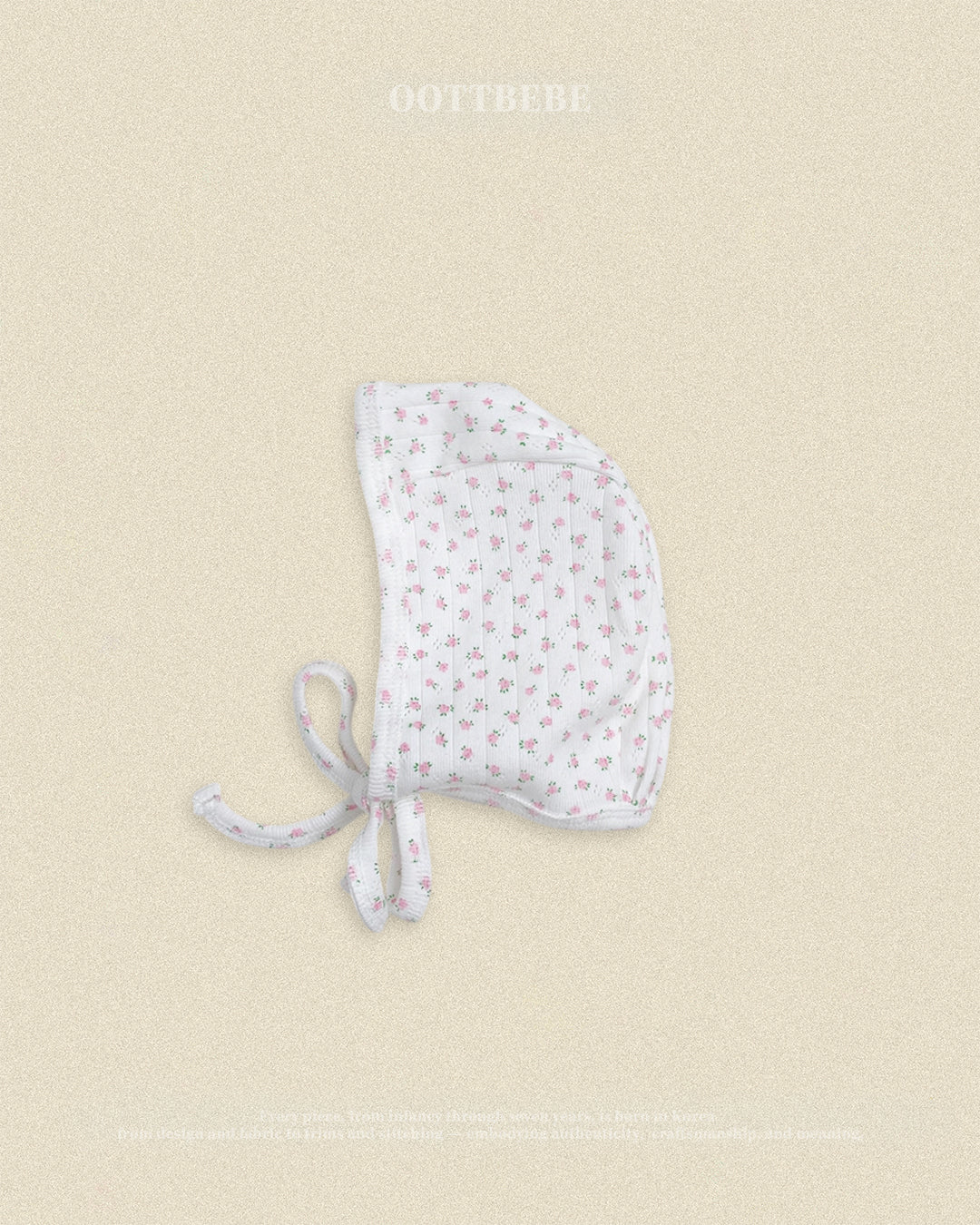 (Pre-order) OOTTBEBE Fall - Lovely Floral Bonnet 코코플라워보넷 (2 Colors)