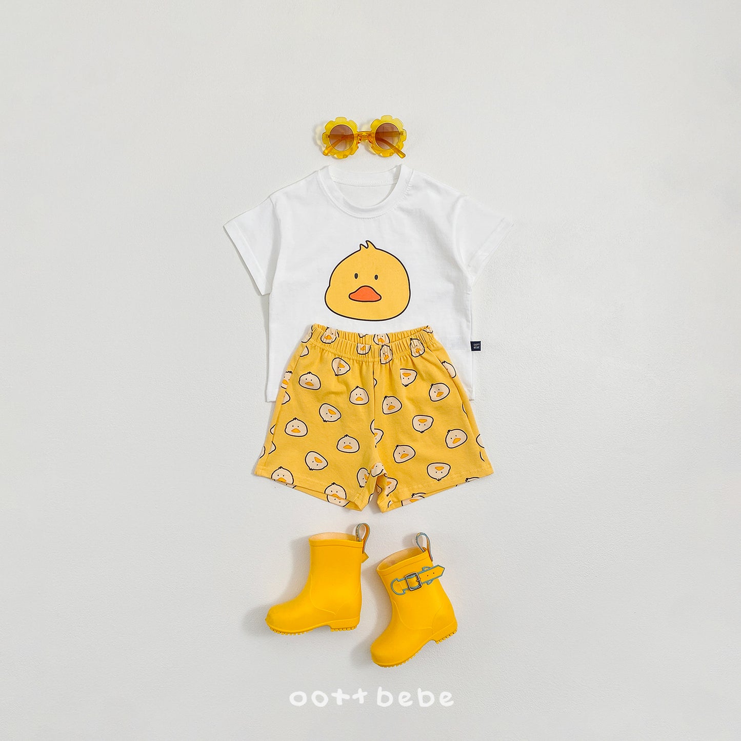 (Pre-order) OOTTBEBE Summer - Happy Friends T-shirt 해피프렌즈티셔츠 (4 Colors)