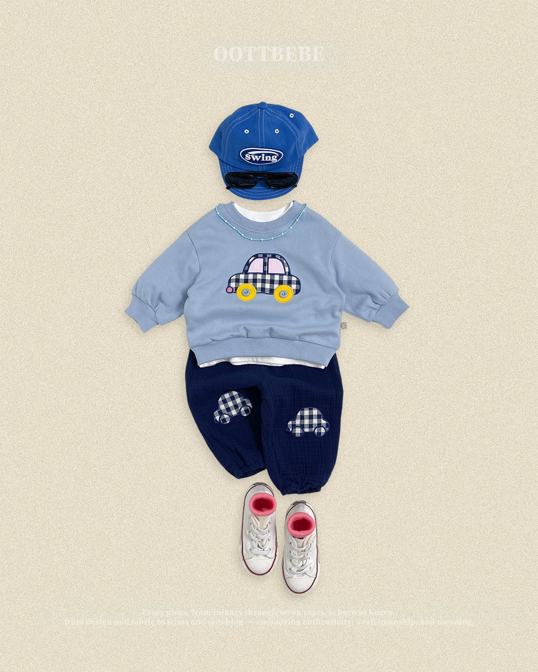 (Pre-order) OOTTBEBE Fall - Bungbung Sweatshirt - 붕붕이맨투맨 (3 Colors)