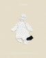 (Pre-order) OOTTBEBE Fall - Petite Heart Romper & Bonnet Set 쁘띠하트슈트세트 (2 Colors)