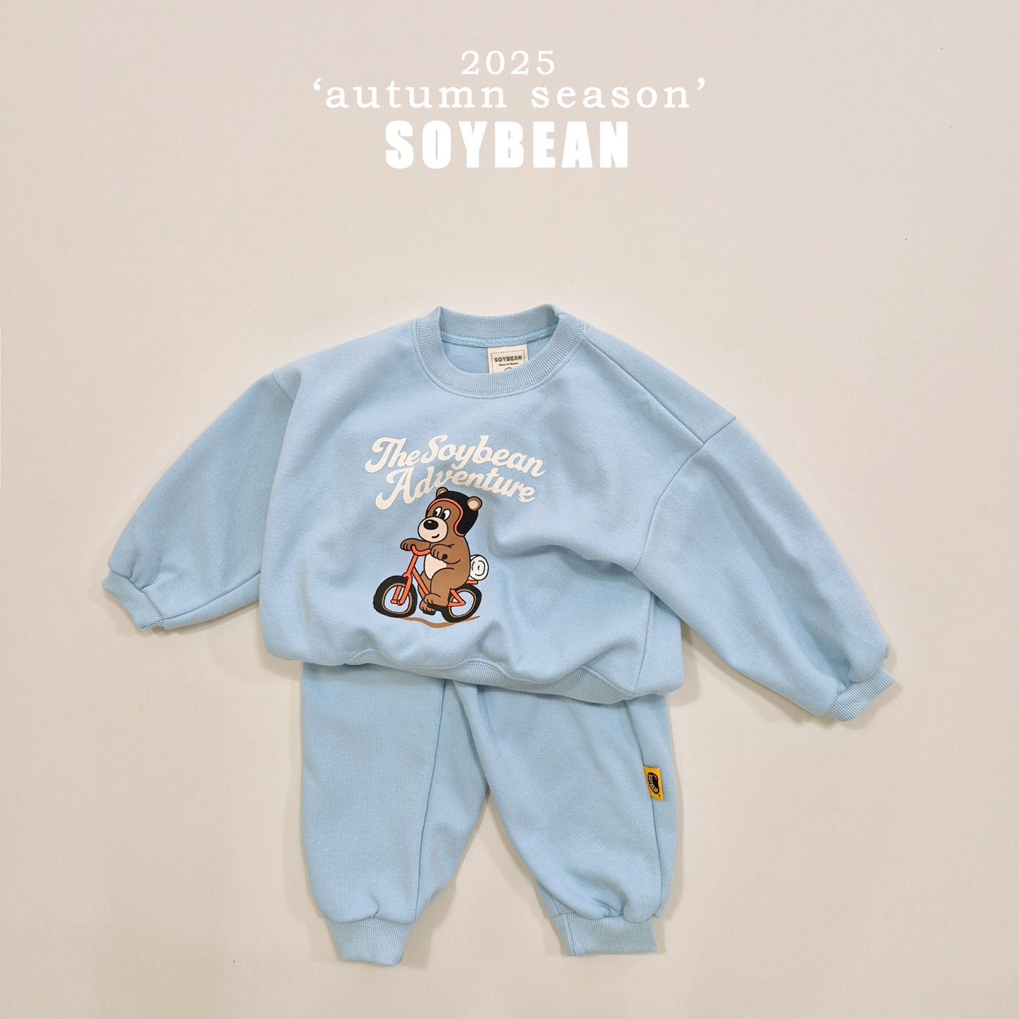 (Pre-order) Soybean Kids - Bear Adventure Top & Bottom Set 곰돌어드벤쳐상하복 (3 Colors)