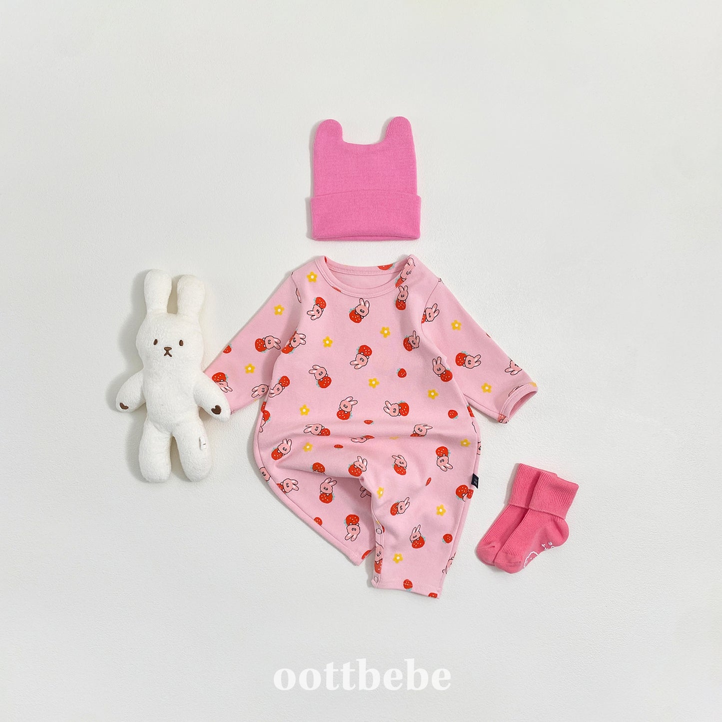 (Pre-order) OOTTBEBE Winter - 	Yum Yum Friends Full Bodysuit 얌얌친구전신슈트 (3 Colors)