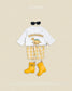 (Pre-order) OOTTBEBE Fall - Robot Dinosaur Top & Bottom Set - 로봇공룡상하복 (5 Colors)