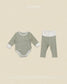 (Pre-order) OOTTBEBE Fall - Mini Dot Romper & Leggings Set 슈슈도트슈트세트 (2 Colors)