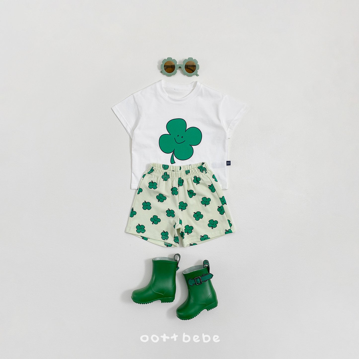 (Pre-order) OOTTBEBE Summer - Happy Friends T-shirt 해피프렌즈티셔츠 (4 Colors)