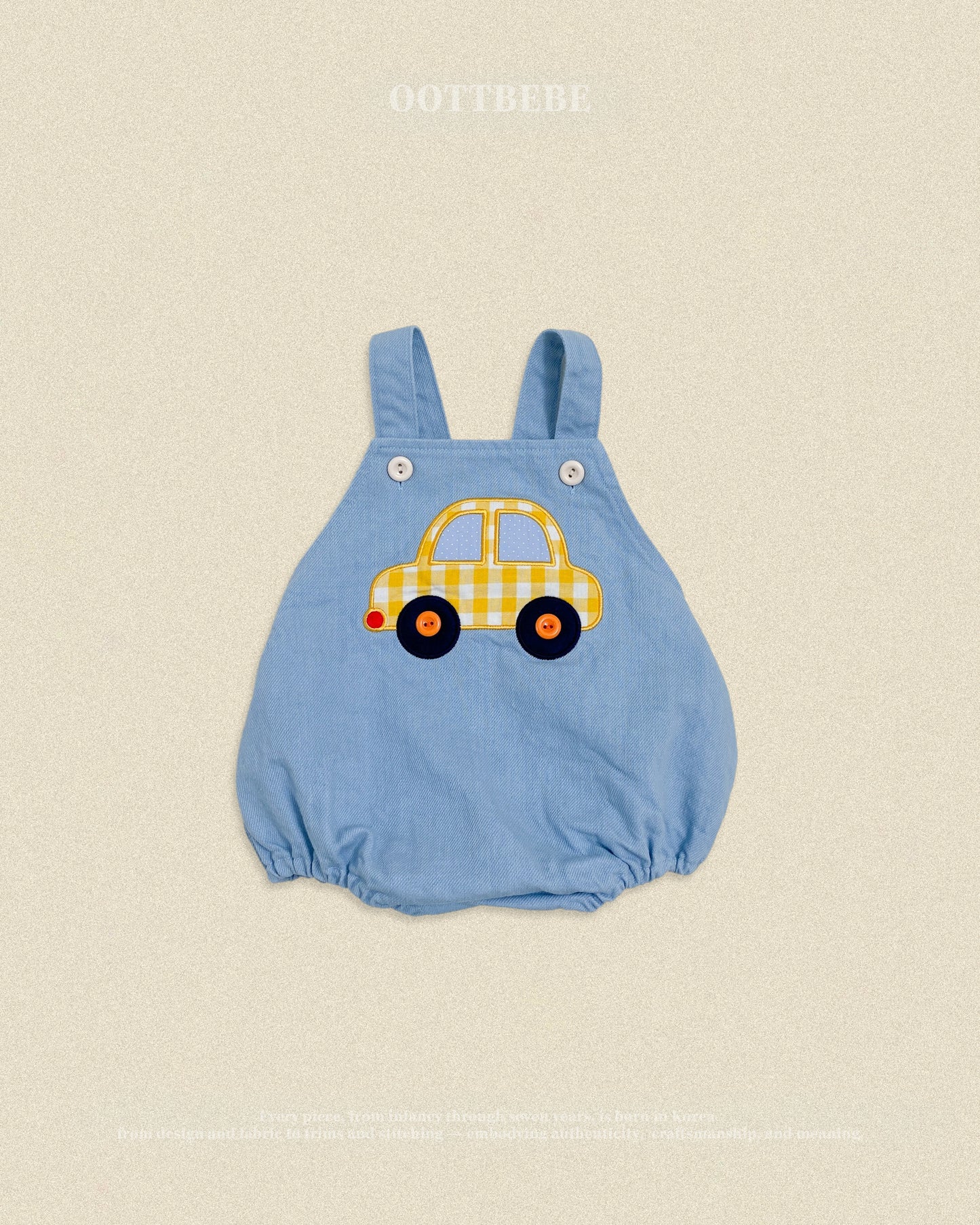 (Pre-order) OOTTBEBE Fall - Bungbung Denim Suit - 붕붕이데님슈트 (3 Colors)