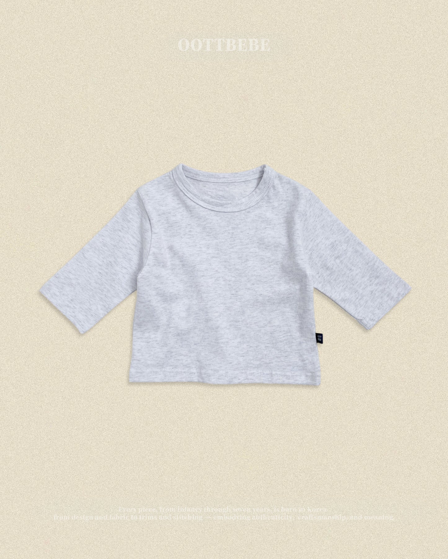 (Pre-order) OOTTBEBE Fall - OOTT Mix Long Sleeve Tee - 오뜨믹스티셔츠 (4 Colors)