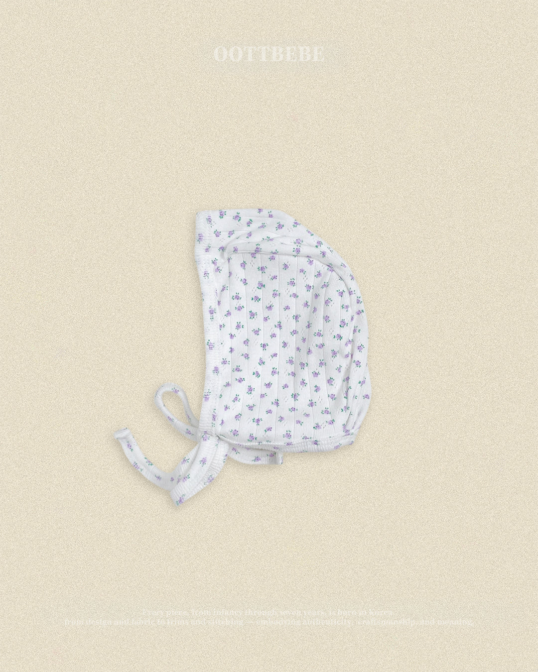 (Pre-order) OOTTBEBE Fall - Lovely Floral Bonnet 코코플라워보넷 (2 Colors)