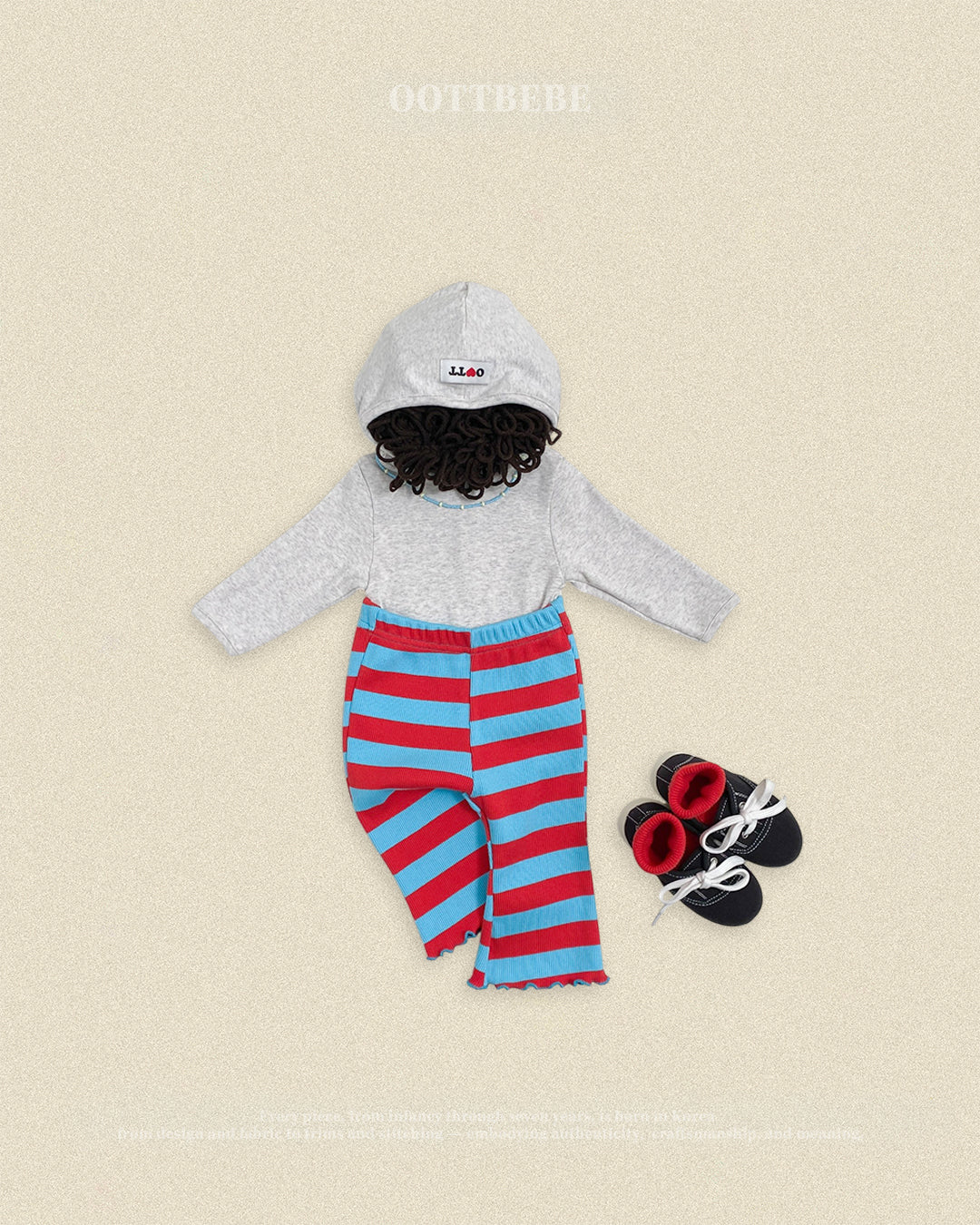(Pre-order) OOTTBEBE Fall - Retro Hooded Tee - 레트로후드쫄티 (4 Colors)