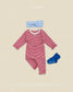 (Pre-order) OOTTBEBE Fall - Sweet Stripe Pajama Set 바닐라라떼실내복 (3 Colors)