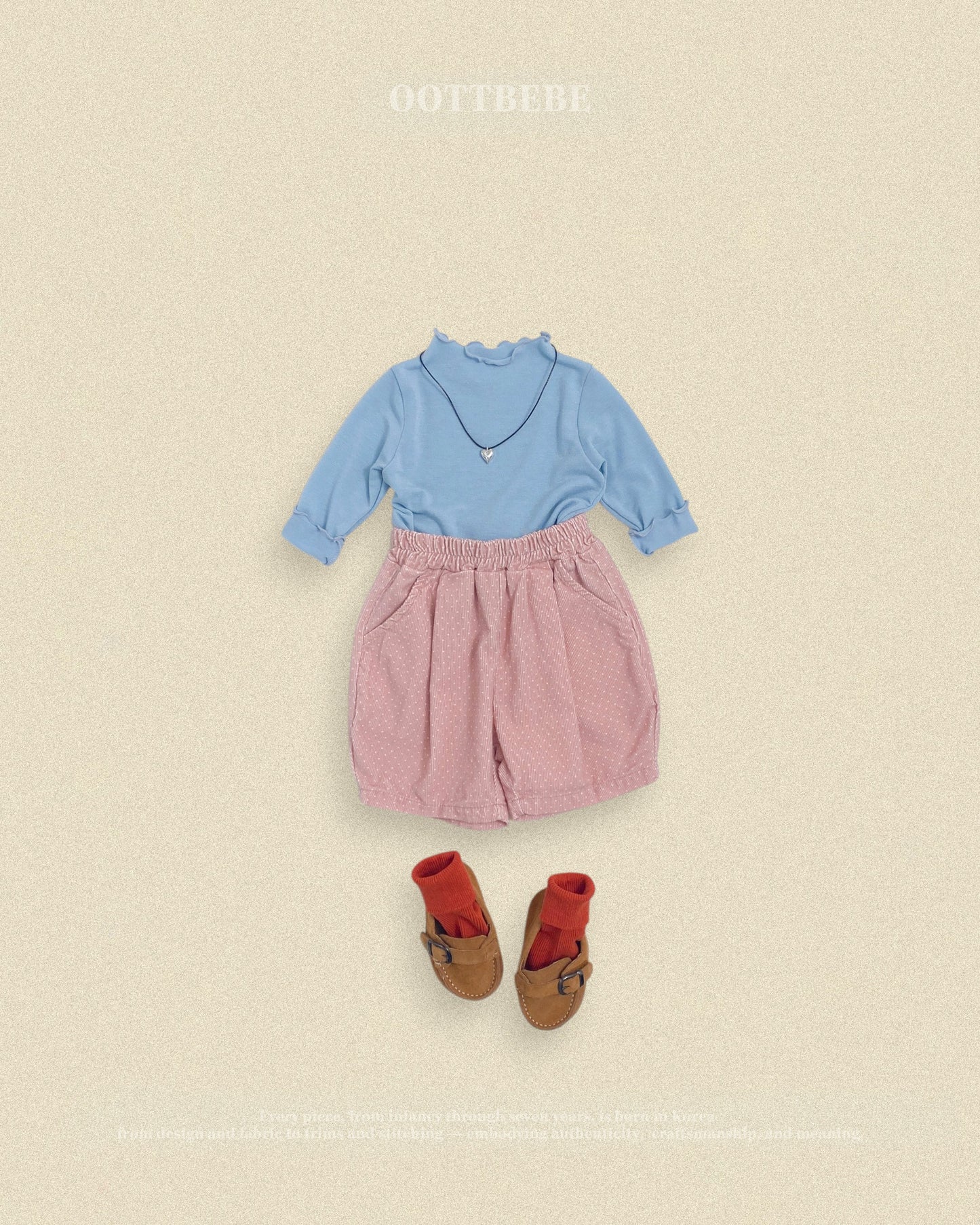 (Pre-order) OOTTBEBE Fall - Pastel Lettuce Edge Tee - 파스텔날라리티 (4 Colors)