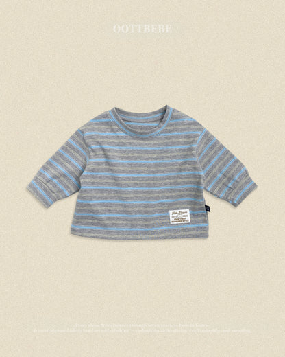 (Pre-order) OOTTBEBE Fall - Tomboy Ribbed Tee - 톰보이시보리티셔츠 (2 Colors)