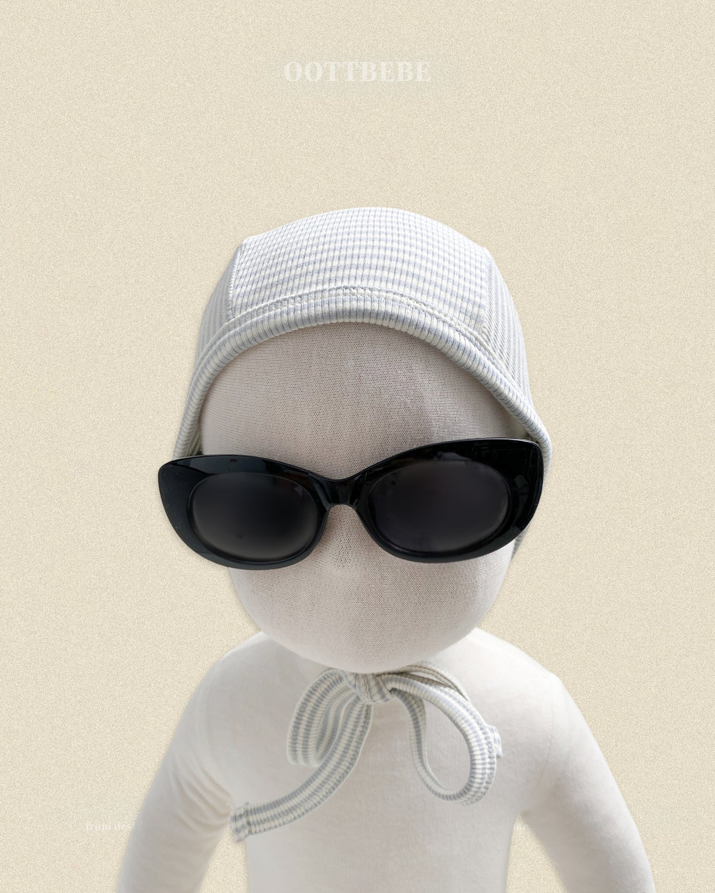 (Pre-order) OOTTBEBE Fall - Sweet Stripe Bonnet 바닐라라떼보넷 (3 Colors)
