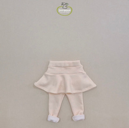 (Pre-order) Soybean Kids - Cozy Flare Skirted Leggings 뽀송나팔치랭스 (3 Colors)