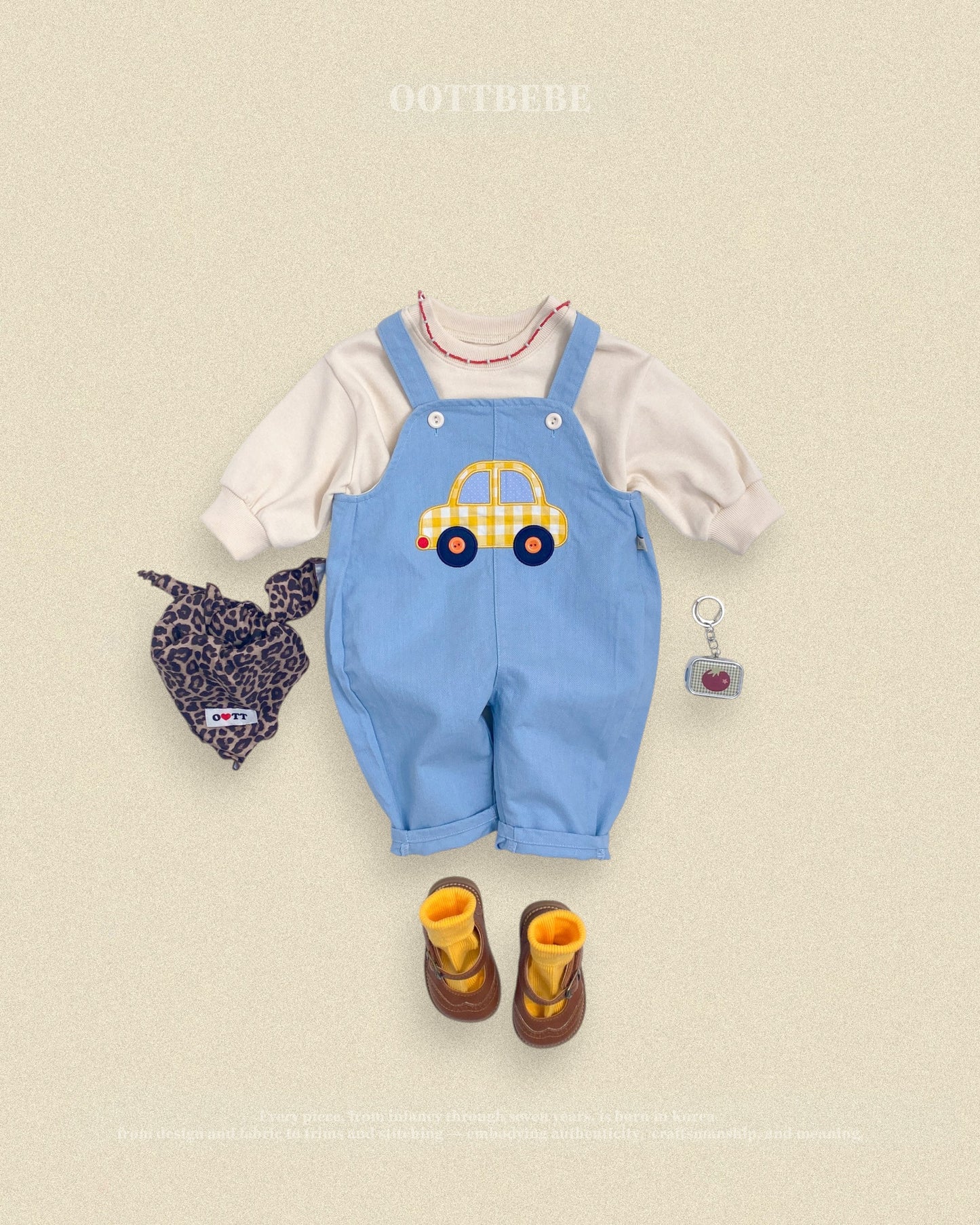 (Pre-order) OOTTBEBE Fall - Bungbung Denim Overalls - 붕붕이데님오버롤 (3 Colors)