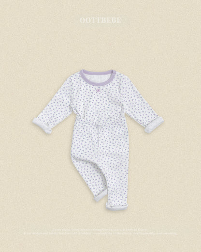 (Pre-order) OOTTBEBE Fall - Lovely Floral Pajama Set 코코플라워실내복 (2 Colors)