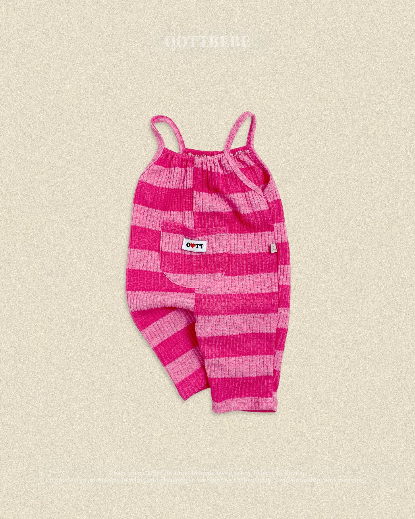 (Pre-order) OOTTBEBE Fall - Pippi Ribbed Overalls - 삐삐오버롤 (3 Colors)