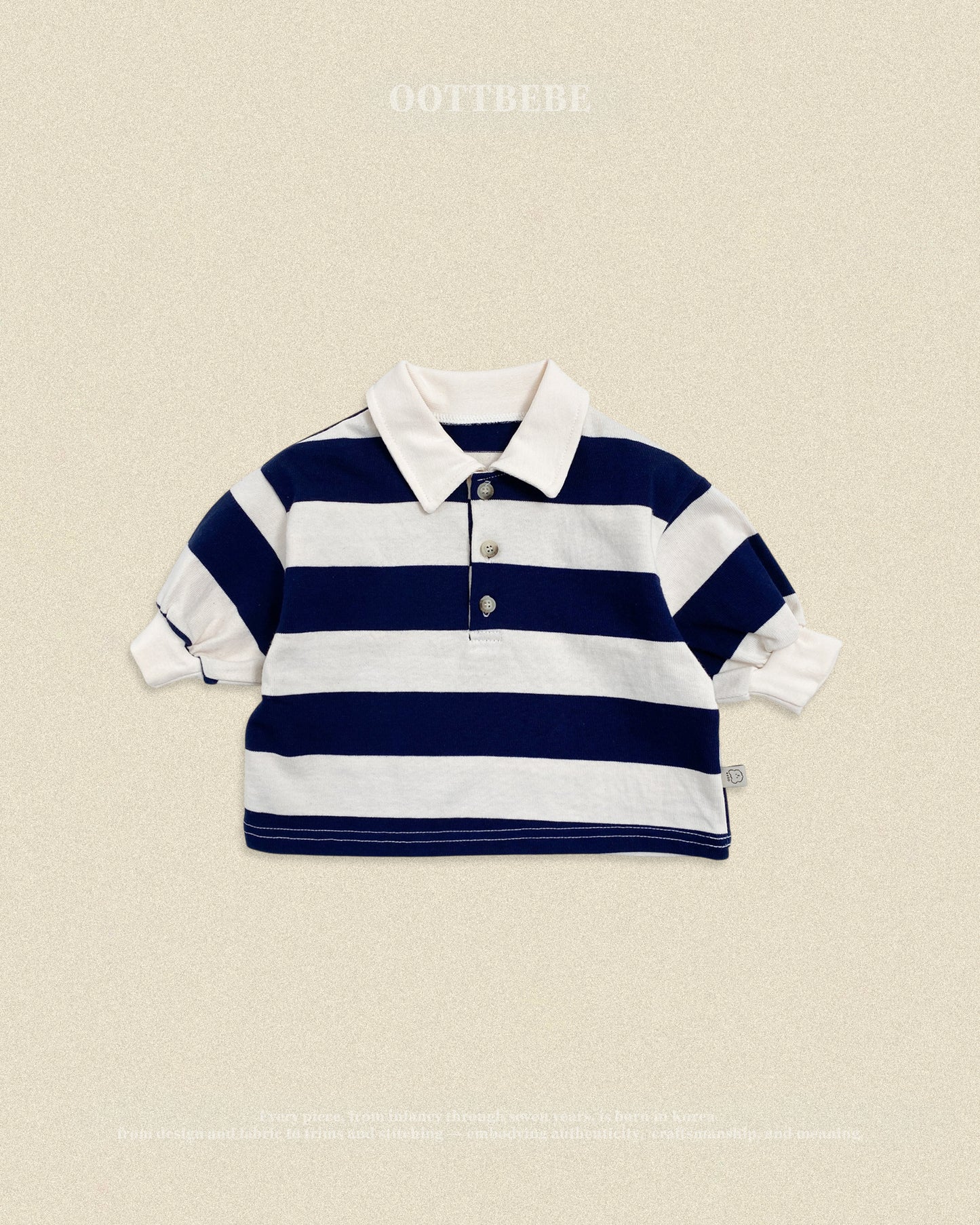 (Pre-order) OOTTBEBE Fall - Play Rugby Collar Tee - 플레이럭비카라티 (2 Colors)