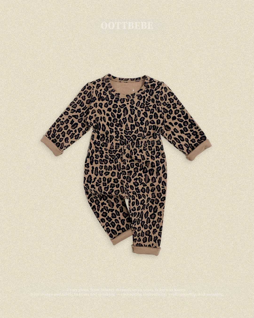 (Pre-order) OOTTBEBE Fall - Little Leopard Pajama Set 리틀호피실내복 (2 Colors)
