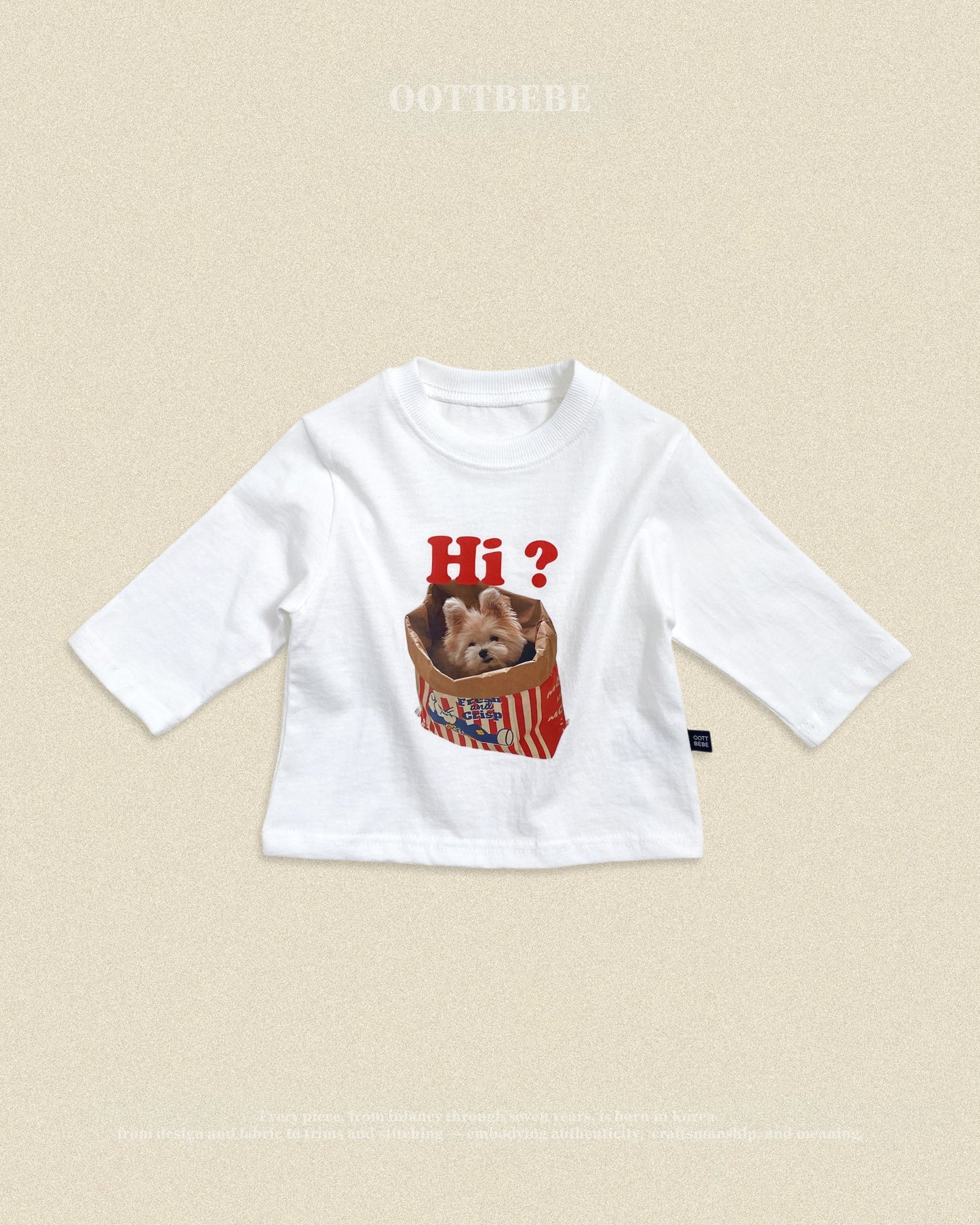 (Pre-order) OOTTBEBE Fall - Puppy Series Tee 퍼피시리즈티셔츠 (3 Colors)