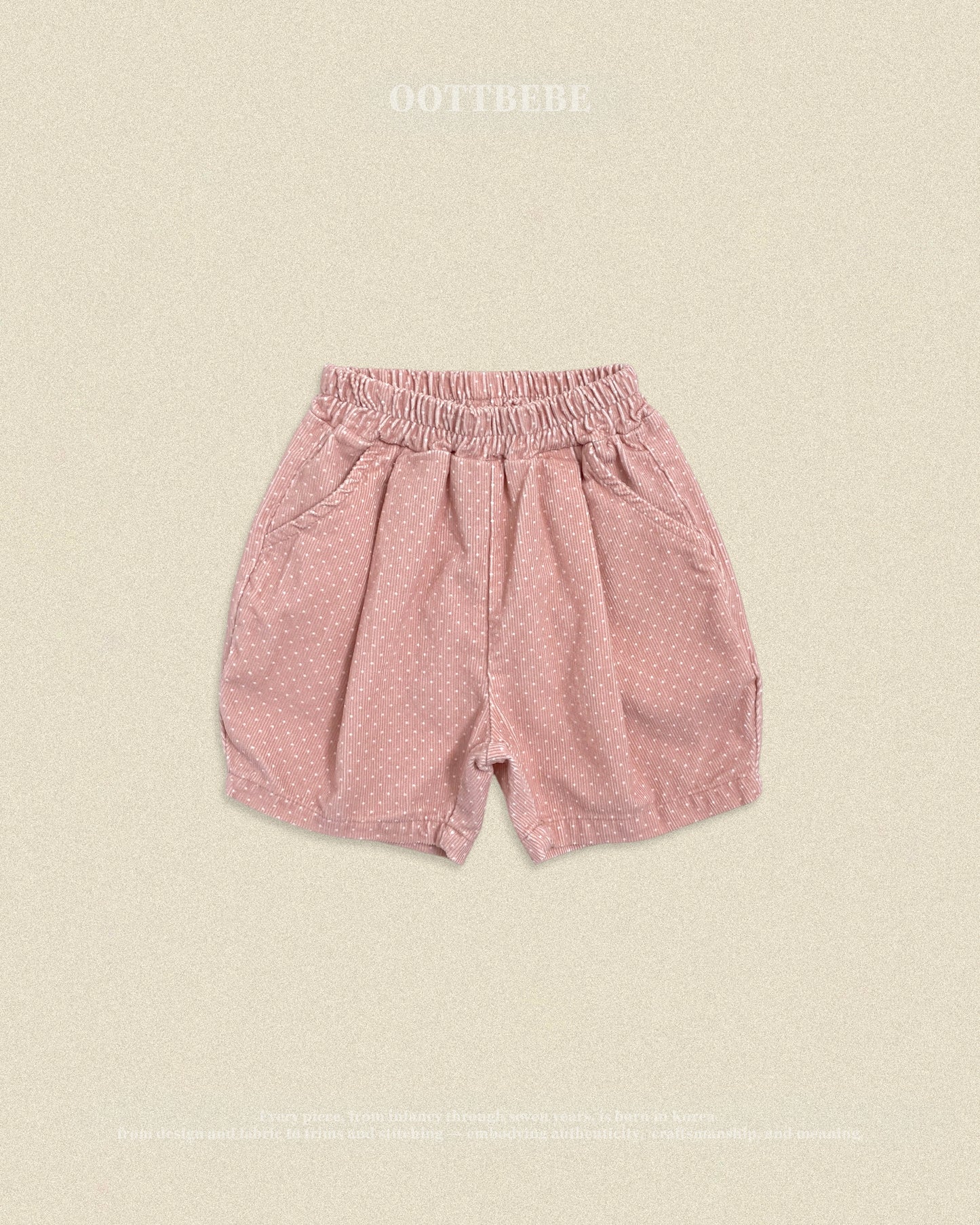 (Pre-order) OOTTBEBE Fall - Petite Dot Pumpkin Shorts - 쁘띠도트팬츠 (3 Colors)