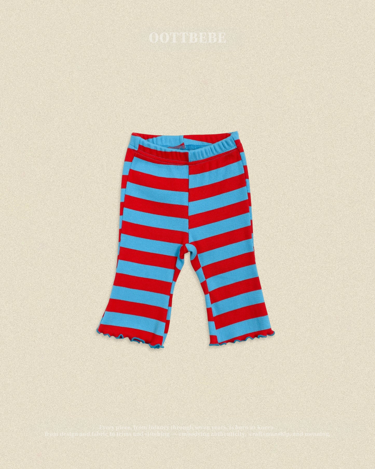 (Pre-order) OOTTBEBE Fall - Kitsch Pop Ribbed Bootcut Pants - 키치팝골지부츠컷 (4 Colors)