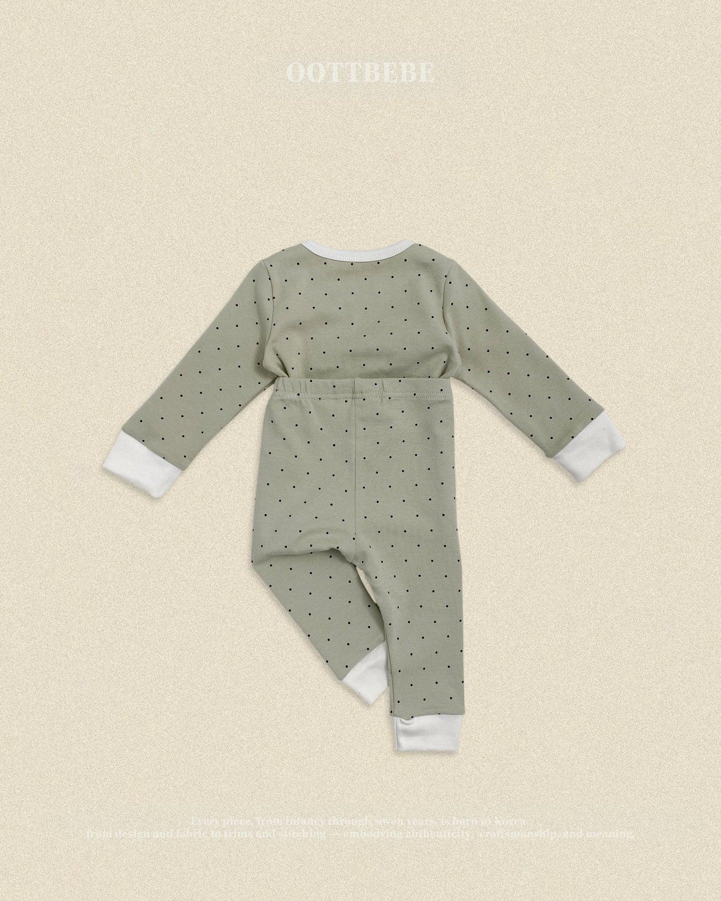 (Pre-order) OOTTBEBE Fall - Mini Dot Pajama Set 슈슈도트실내복 (2 Colors)