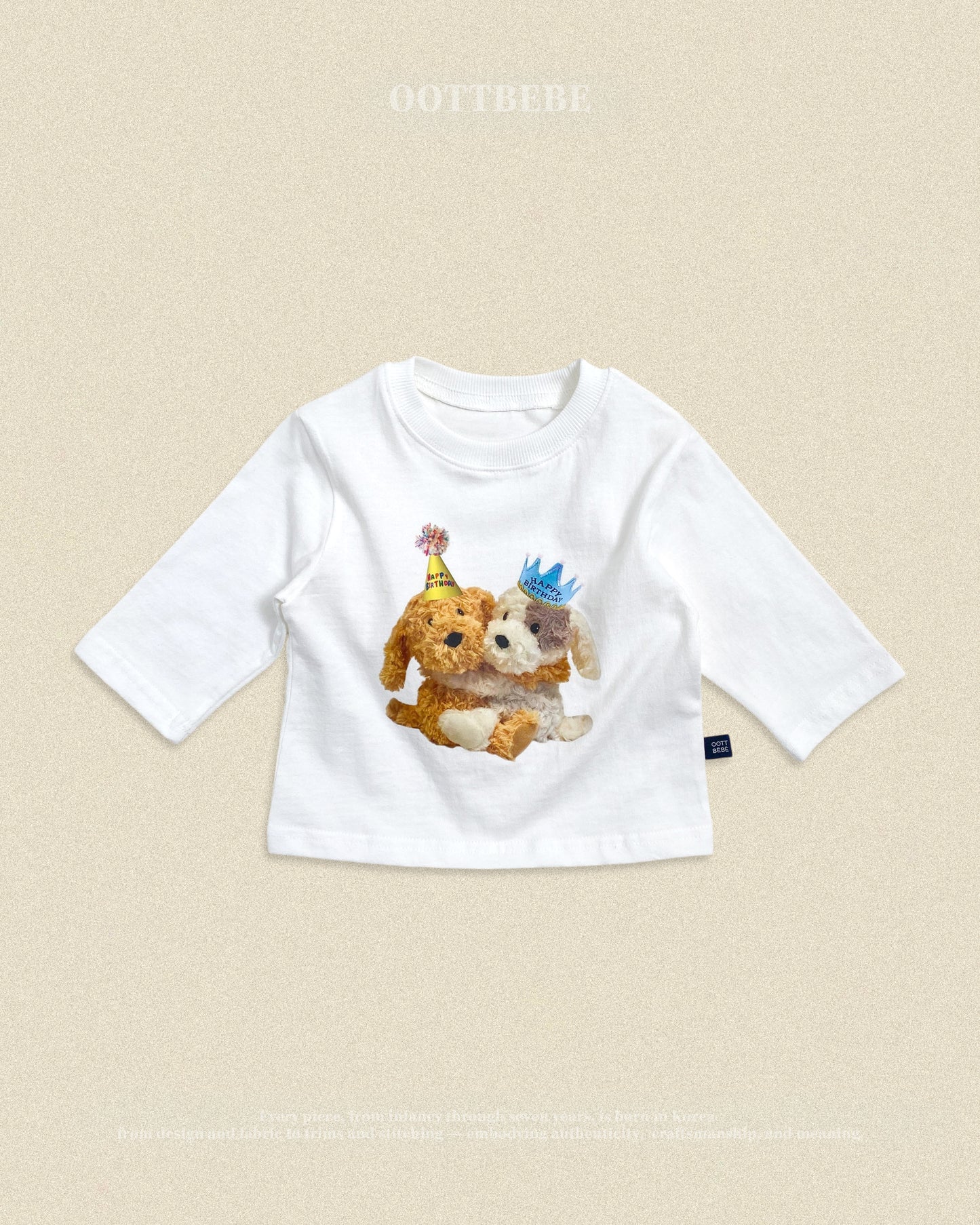 (Pre-order) OOTTBEBE Fall - Puppy Series Tee 퍼피시리즈티셔츠 (3 Colors)