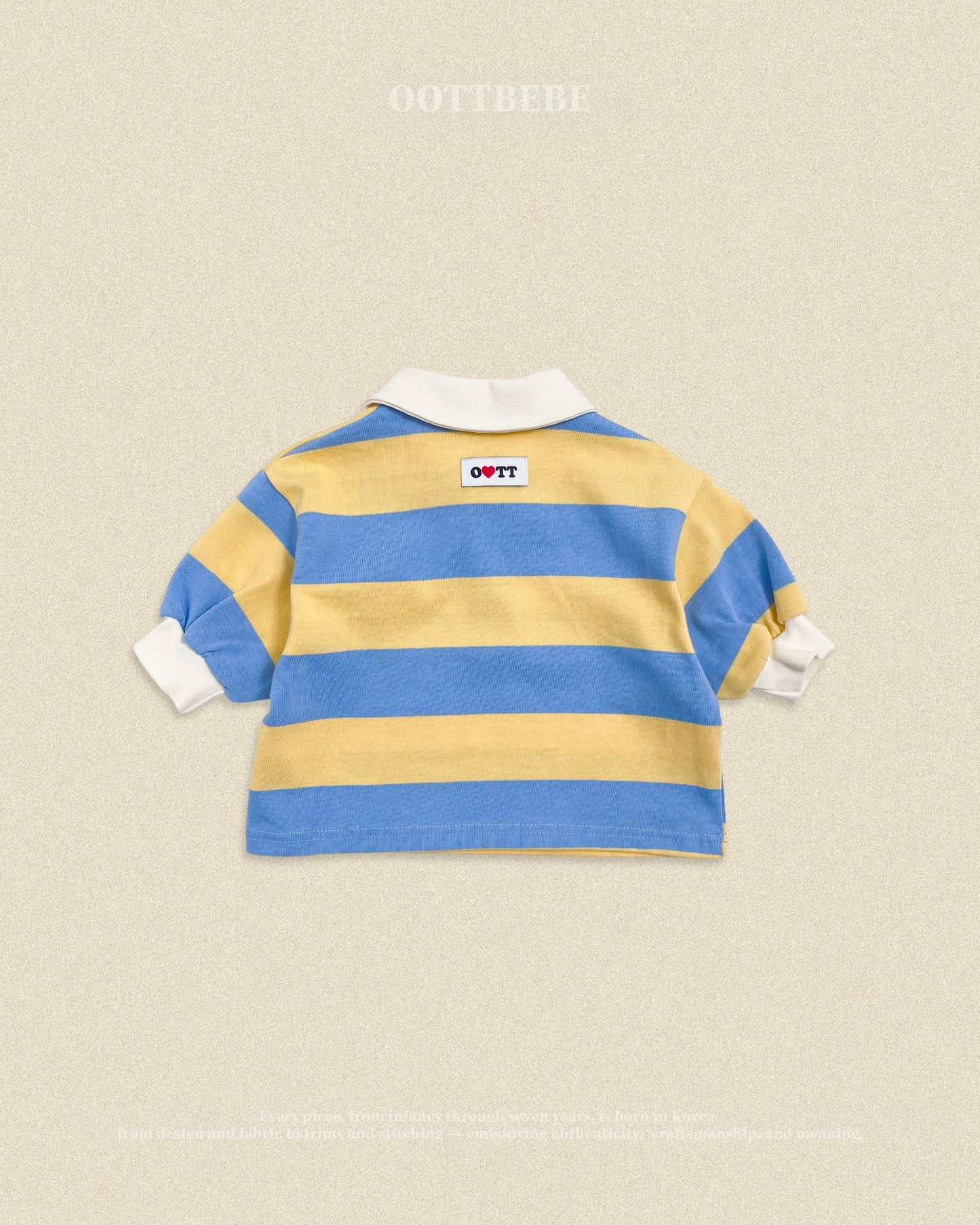 (Pre-order) OOTTBEBE Fall - Play Rugby Collar Tee - 플레이럭비카라티 (2 Colors)