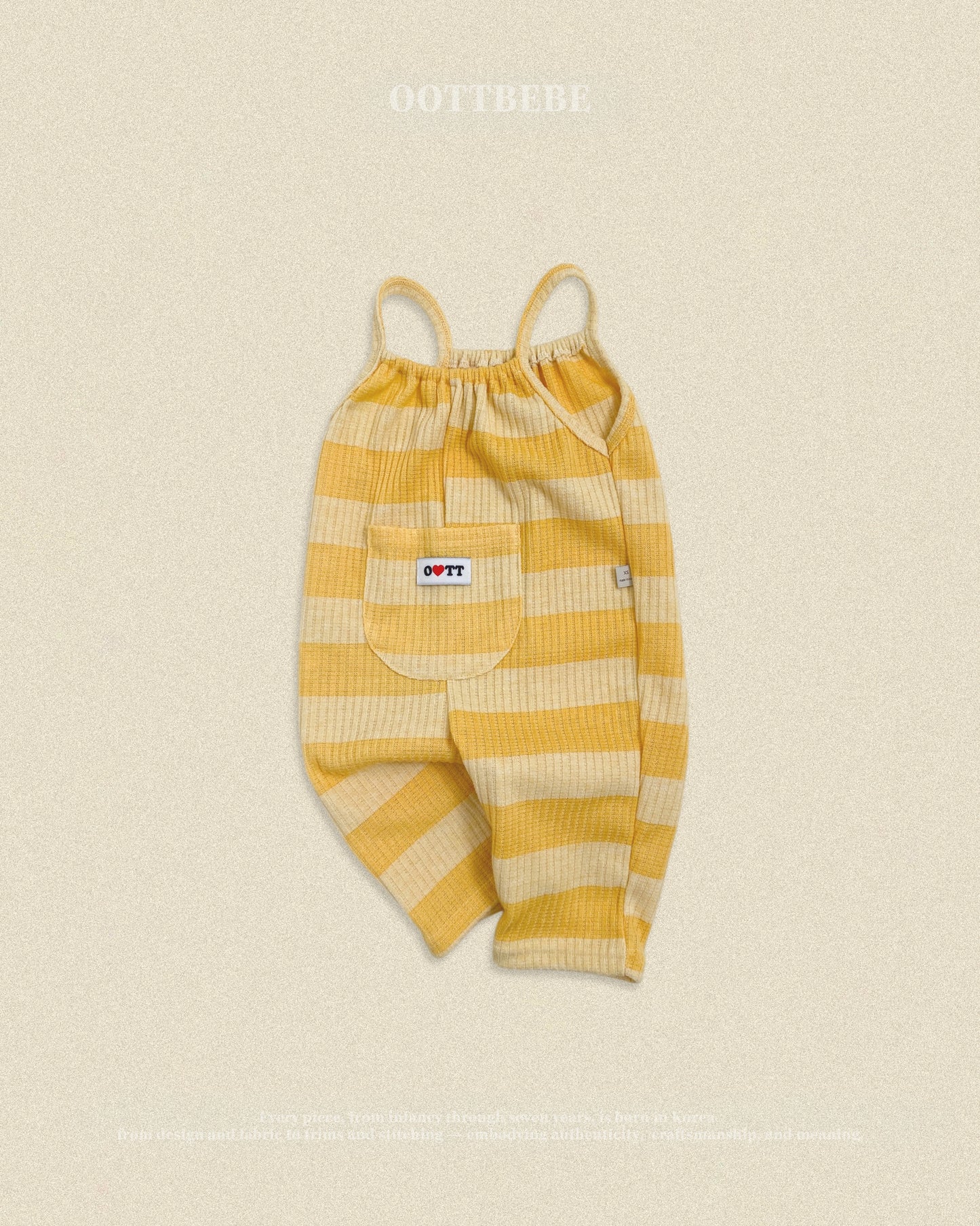 (Pre-order) OOTTBEBE Fall - Pippi Ribbed Overalls - 삐삐오버롤 (3 Colors)