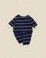 (Pre-order) OOTTBEBE Fall - Rookie Stripe Top & Bottom Set - 루키단가라상하복 (2 Colors)
