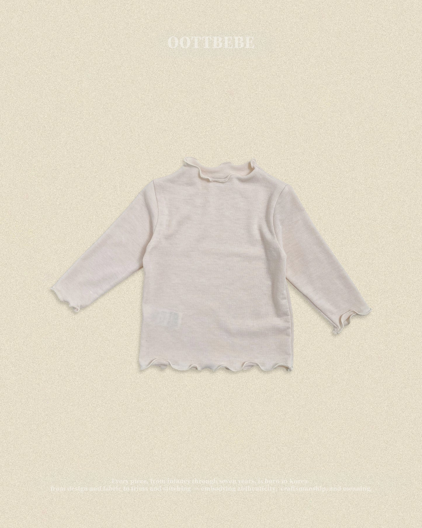 (Pre-order) OOTTBEBE Fall - Pastel Lettuce Edge Tee - 파스텔날라리티 (4 Colors)