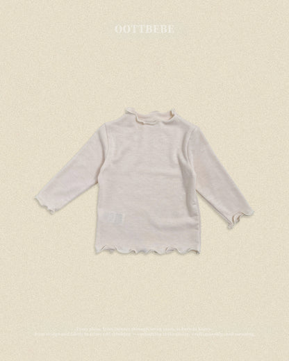 (Pre-order) OOTTBEBE Fall - Pastel Lettuce Edge Tee - 파스텔날라리티 (4 Colors)