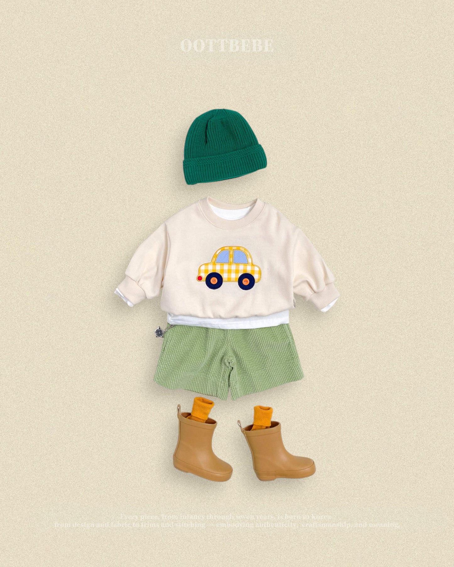 (Pre-order) OOTTBEBE Fall - Bungbung Sweatshirt - 붕붕이맨투맨 (3 Colors)