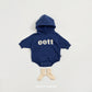 (Pre-order) OOTTBEBE Spring - Bouclé Hoodie Romper 댄디부클후드슈트 (2 Colors)