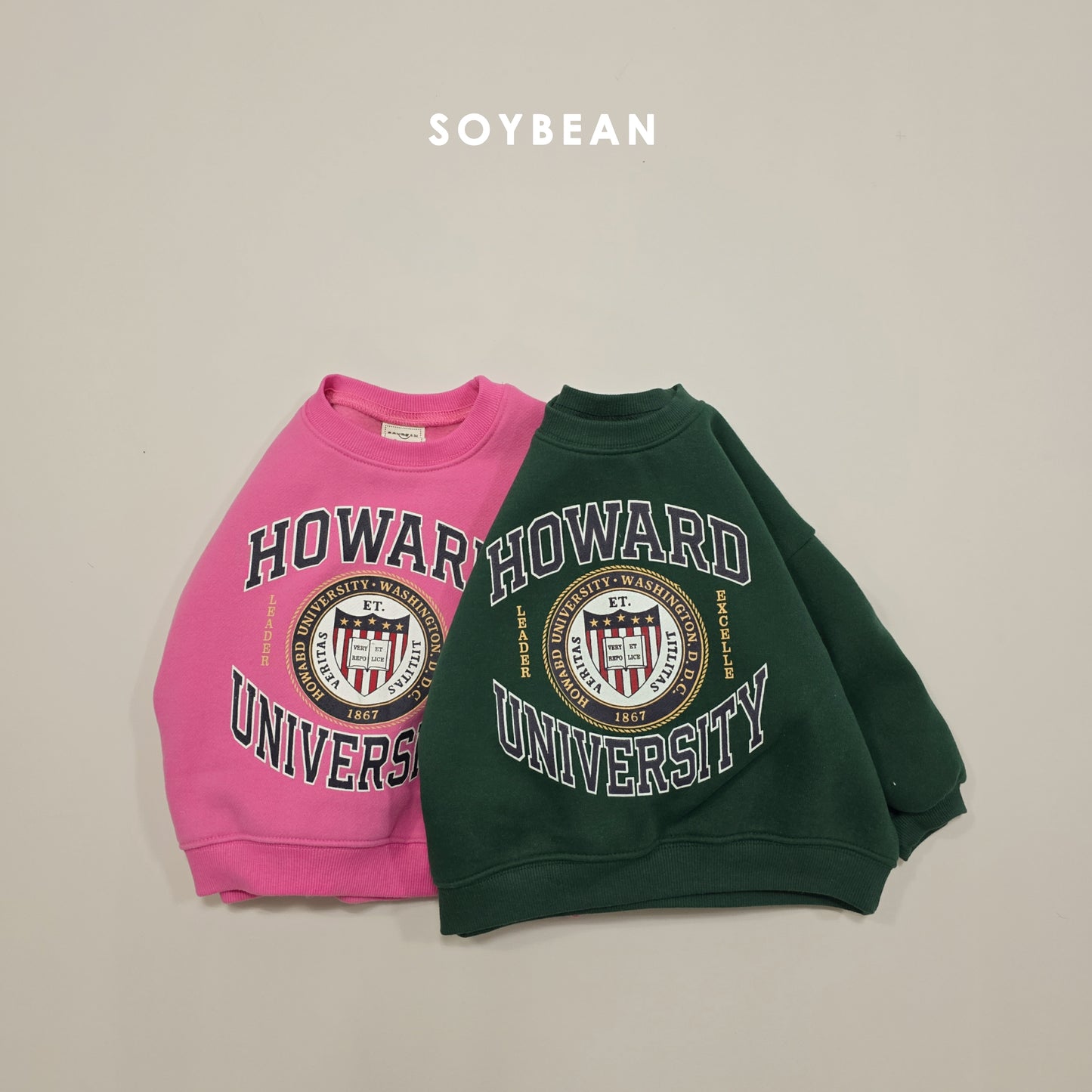 (Pre-order) Soybean Kids Winter - Howard Fleece-Lined Sweatshirt 하워드양기모맨투맨 (2 Colors)