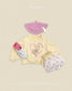 (Pre-order) OOTTBEBE Fall - Cutie Rabbit Top & Bottom Set - 큐티레빗상하복 (2 Colors)