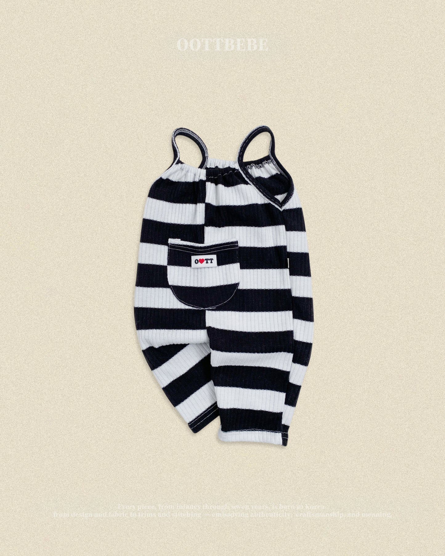(Pre-order) OOTTBEBE Fall - Pippi Ribbed Overalls - 삐삐오버롤 (3 Colors)