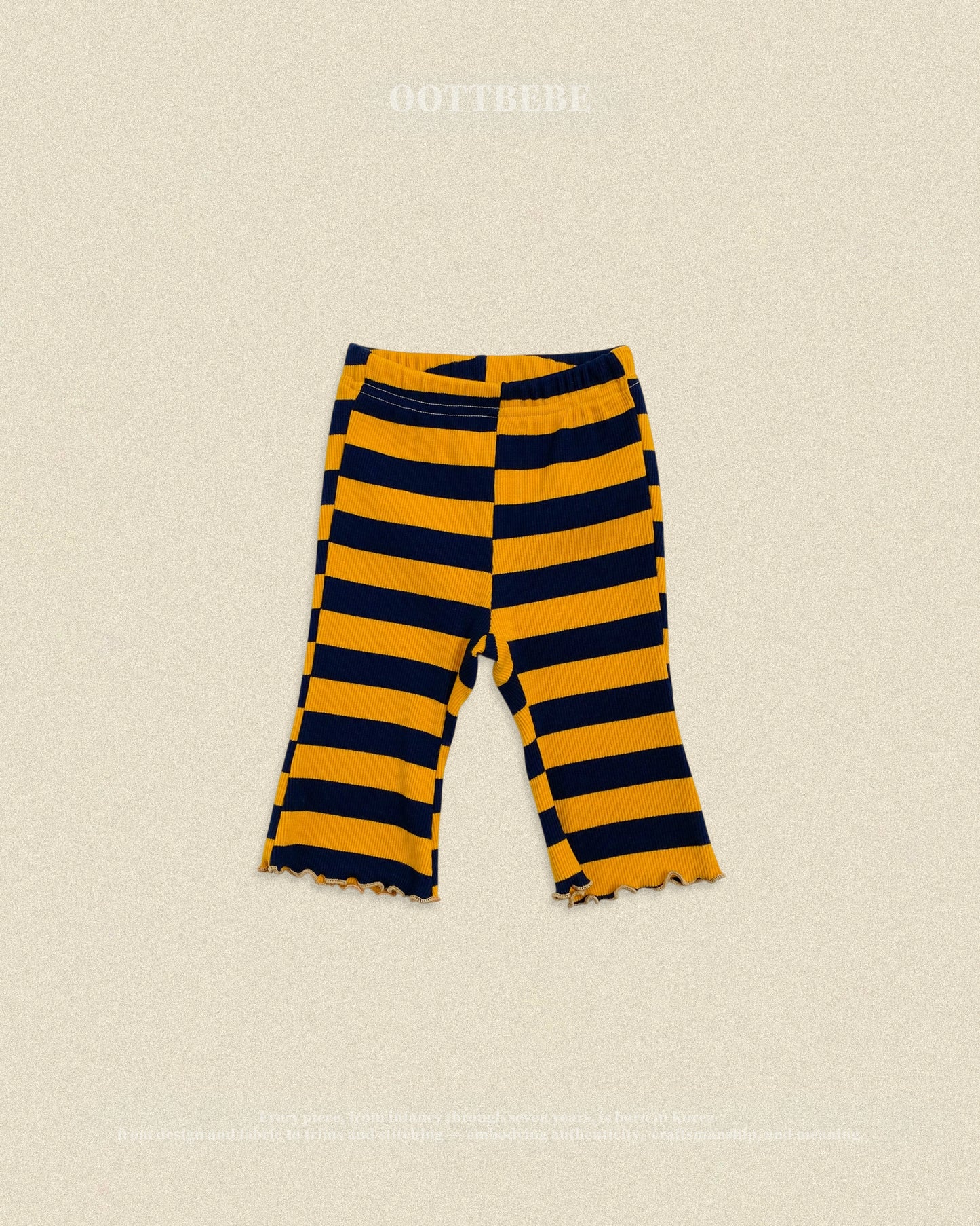(Pre-order) OOTTBEBE Fall - Kitsch Pop Ribbed Bootcut Pants - 키치팝골지부츠컷 (4 Colors)