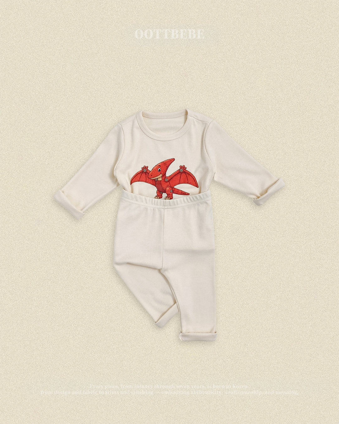 (Pre-order) OOTTBEBE Fall - Robot Dino Pajama Set 로봇공룡실내복 (5 Colors)