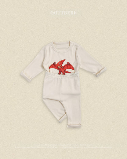 (Pre-order) OOTTBEBE Fall - Robot Dino Pajama Set 로봇공룡실내복 (5 Colors)