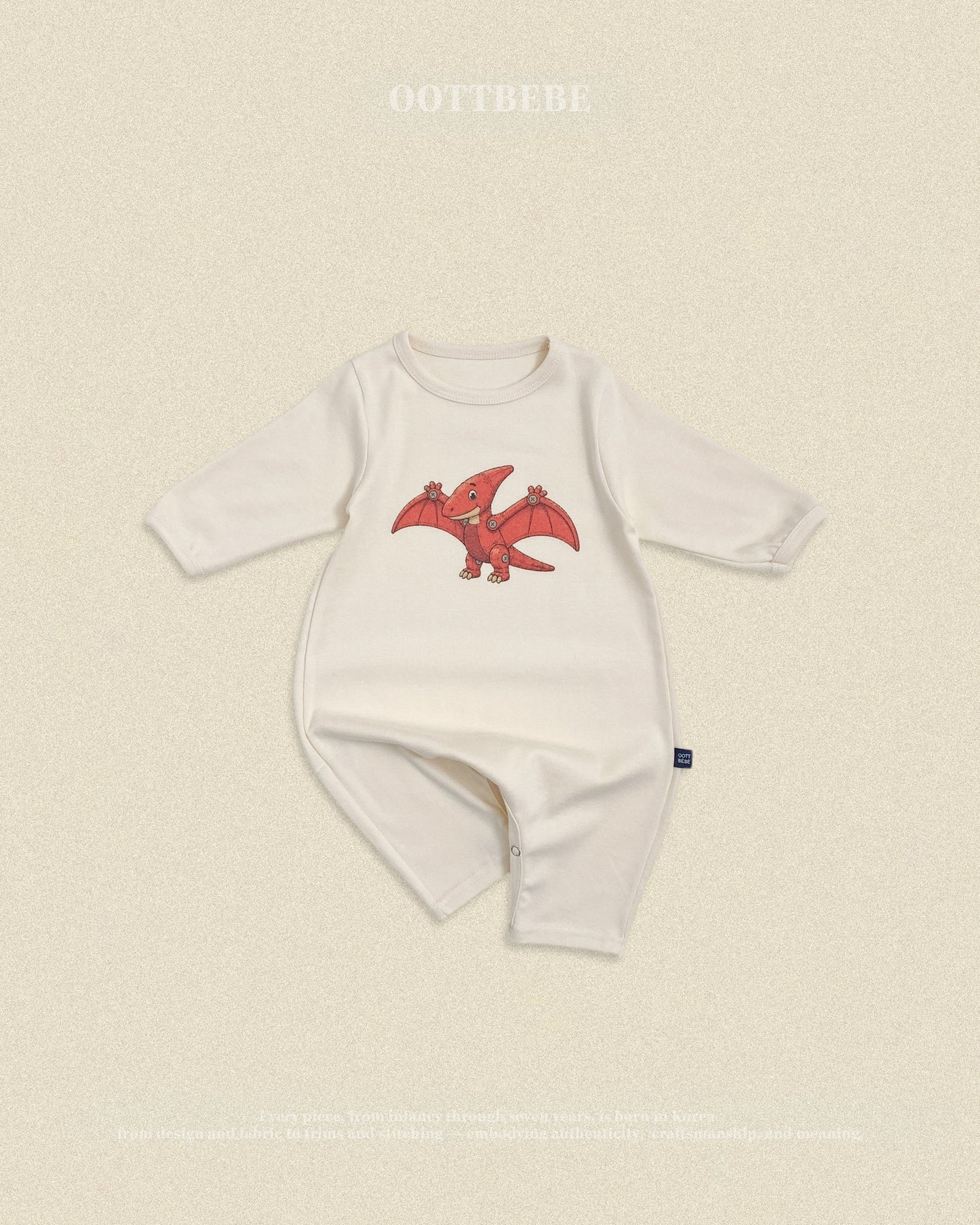 (Pre-order) OOTTBEBE Fall - Robot Dino Romper & Leggings Set 로봇공룡슈트세트 (5 Colors)