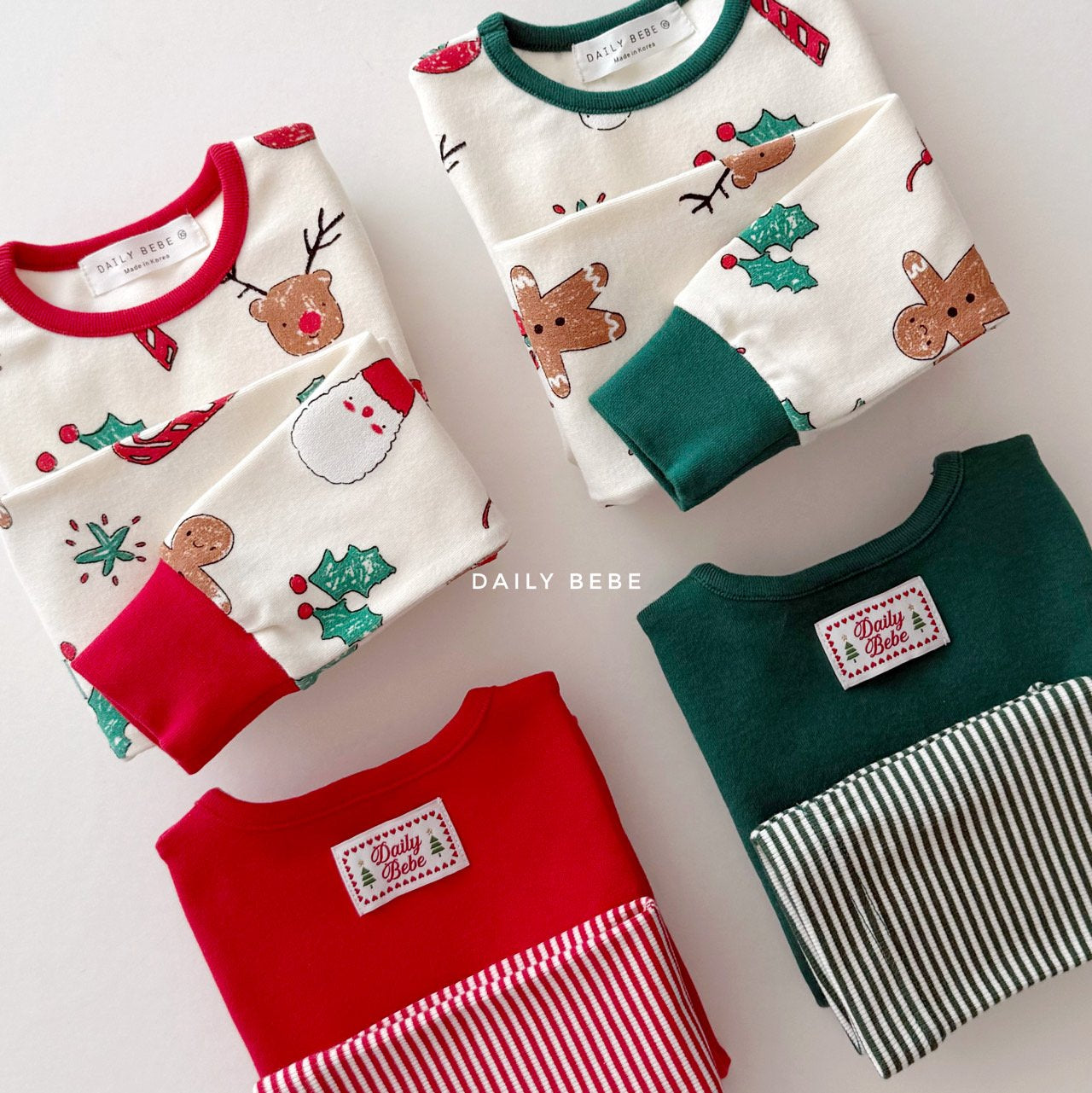 (Pre-order) Daily Bebe - Kids’ Rudolph Holiday Pajama Set 루돌프 실내복 (2 Colors)