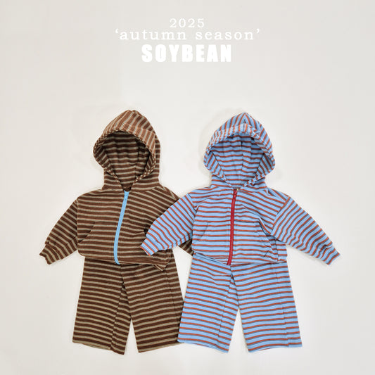 (Pre-order) Soybean Kids - Y2K Stripe Top & Bottom Set Y2K스트라이프셋업 (2 Colors)