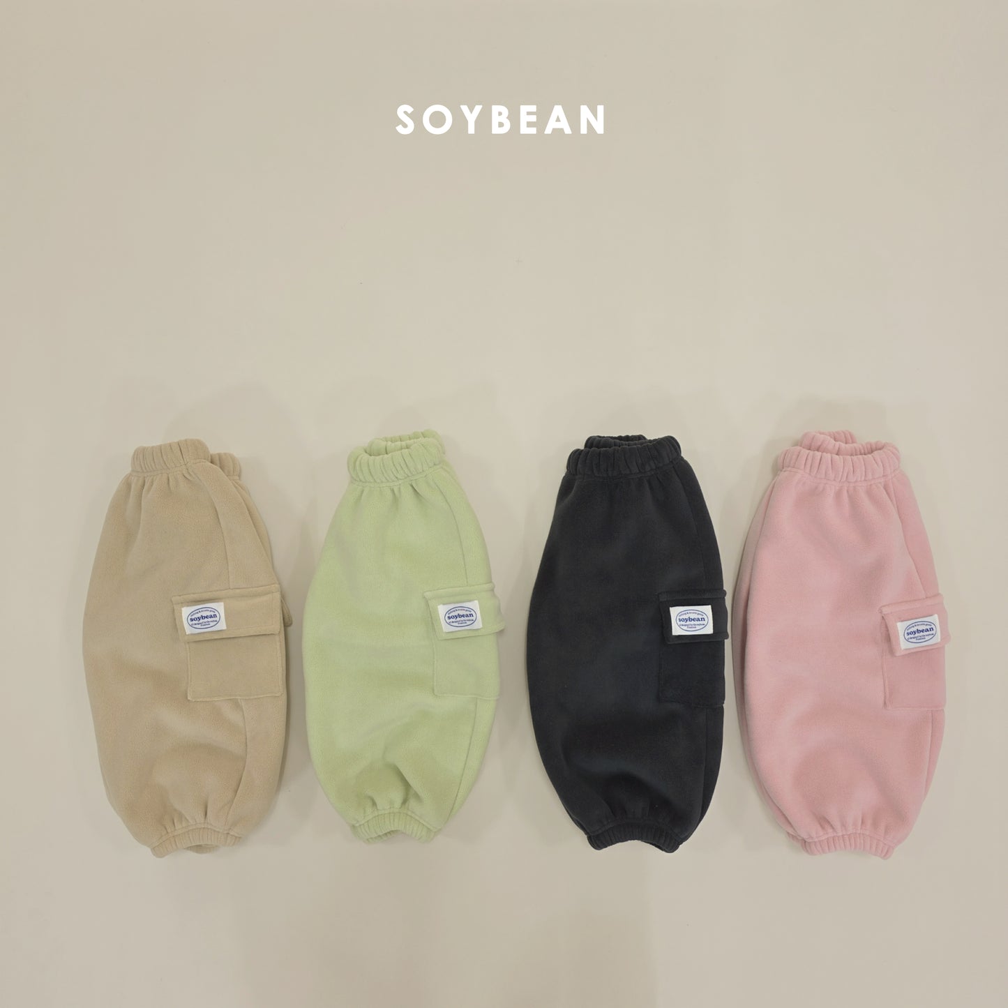 (Pre-order) Soybean Kids Winter - Super Barrel Fleece Jogger Pants 슈퍼항아리플리스조거 (4 Colors)