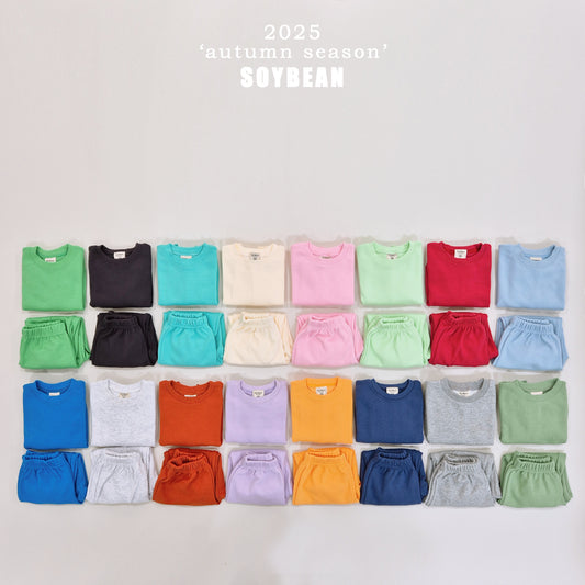 (Pre-order) Soybean Kids - Fall Lollipop Top & Bottom Set 가을롤리팝상하복 (16 Colors)