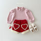 (Pre-order) Daily Bebe Winter - Kids' Peach Puff Mock-Neck Top 피치 퍼프티 (2 Colors)