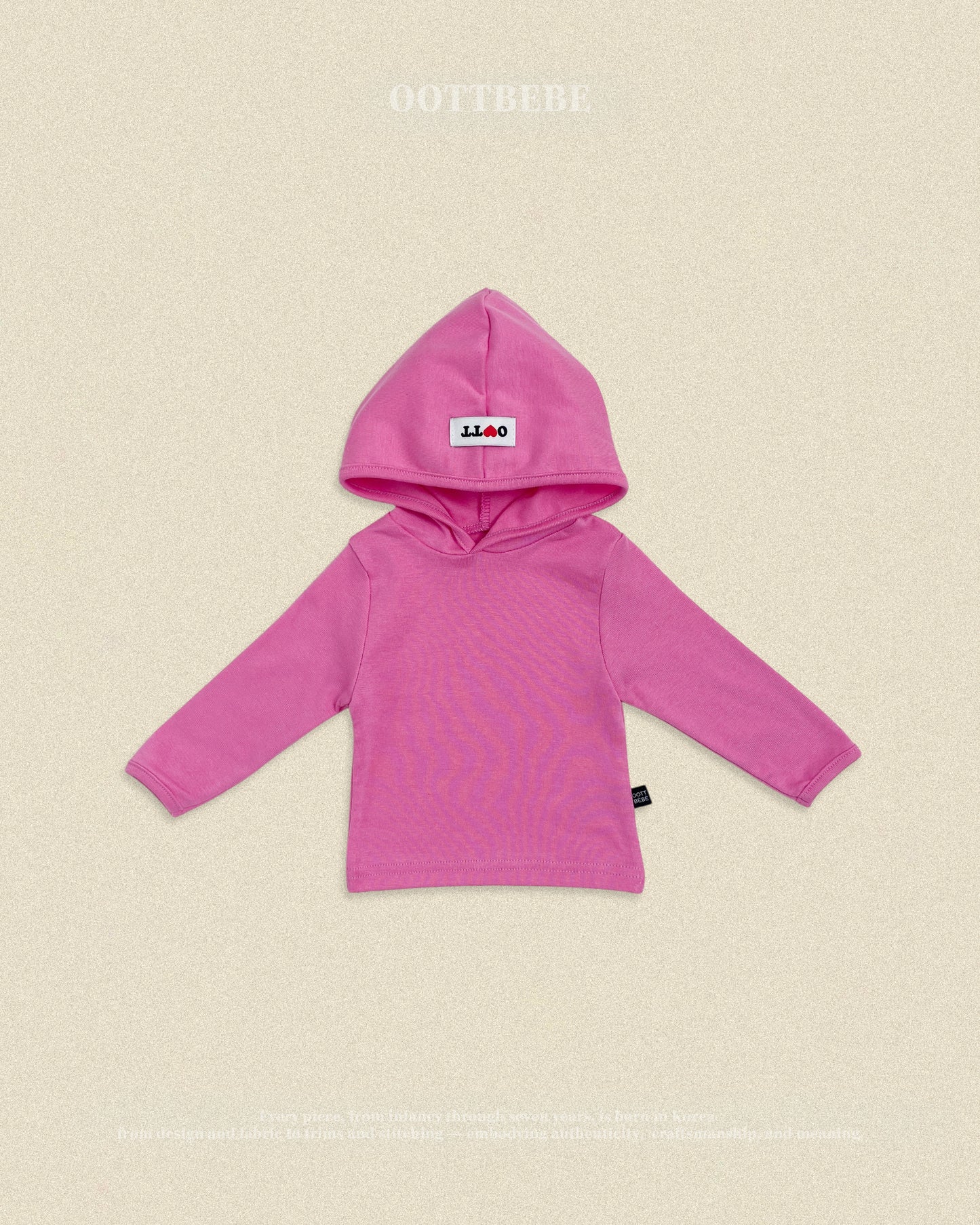 (Pre-order) OOTTBEBE Fall - Retro Hooded Tee - 레트로후드쫄티 (4 Colors)