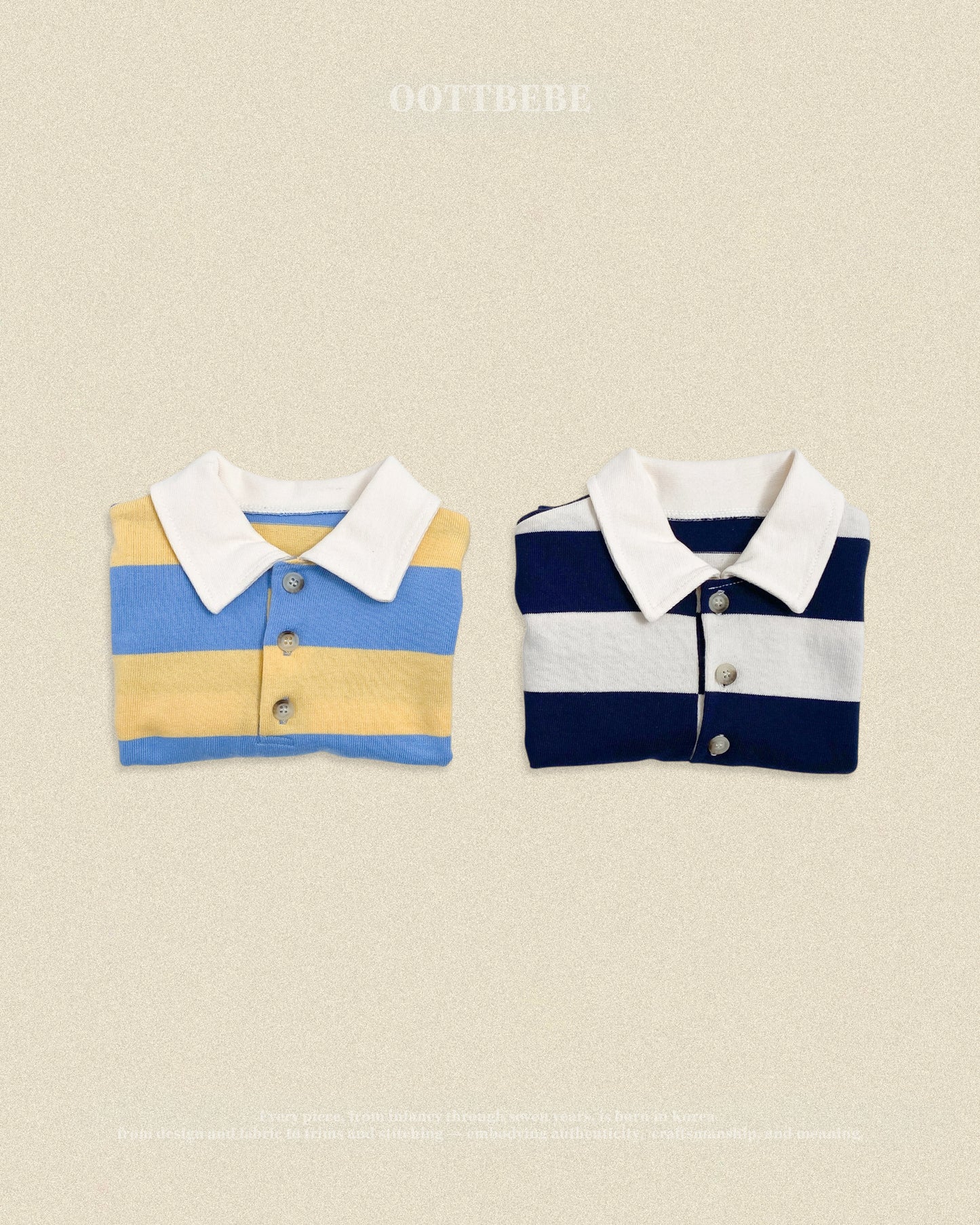 (Pre-order) OOTTBEBE Fall - Play Rugby Collar Tee - 플레이럭비카라티 (2 Colors)