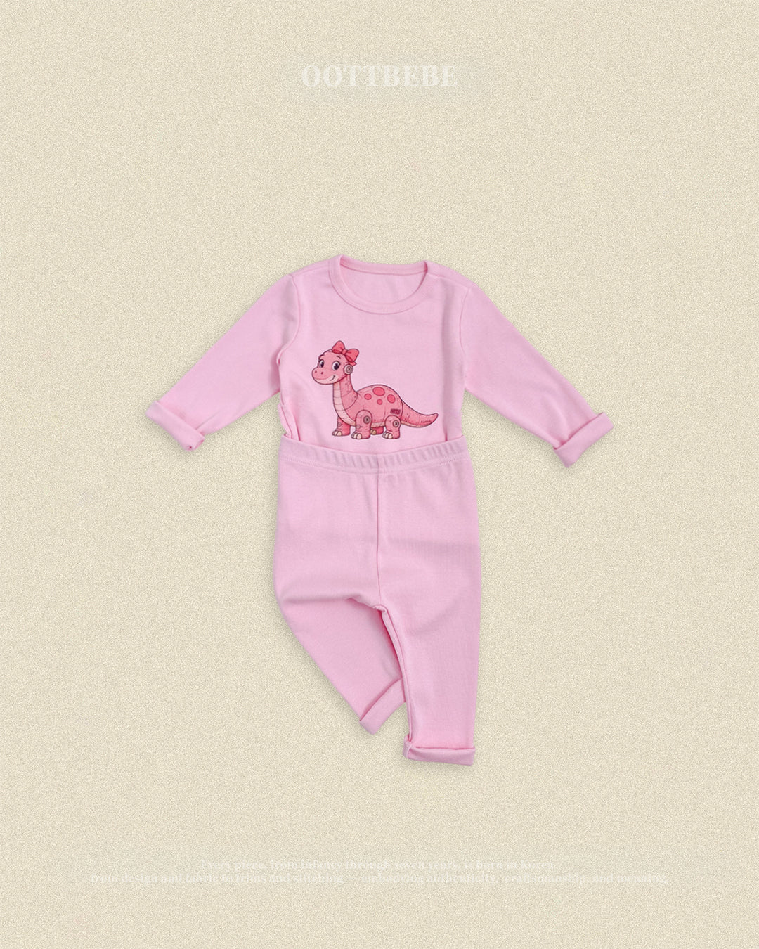 (Pre-order) OOTTBEBE Fall - Robot Dino Pajama Set 로봇공룡실내복 (5 Colors)